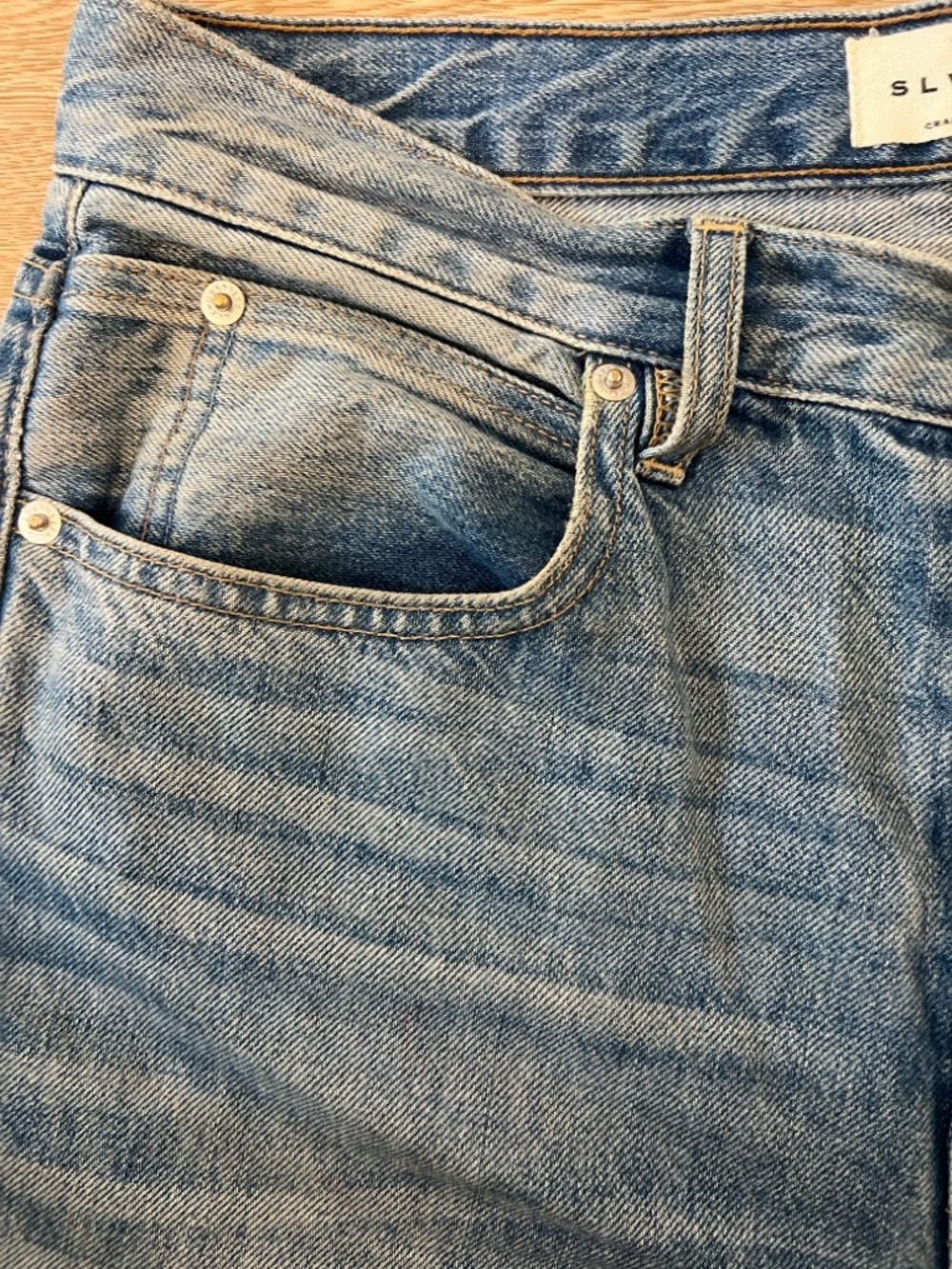 SLVRLAKE Light Wash High-Rise Straight Jeans - Picture 4 of 8
